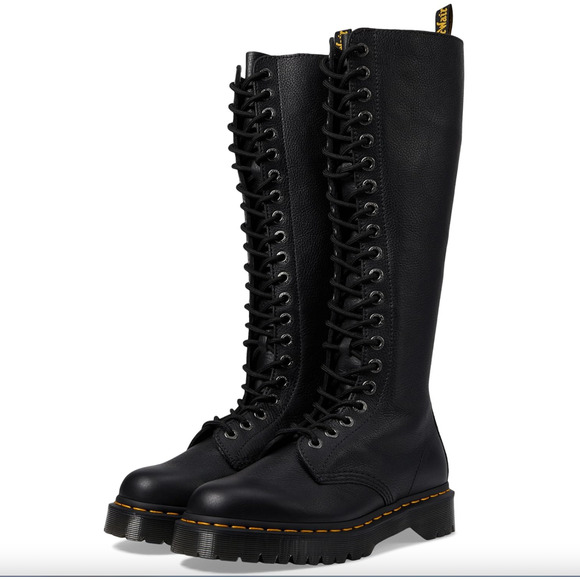 Dr. Martens Womens 1B60 Bex Pisa Knee High Boots US 6 EU 37 Black Leather NIB - Picture 1 of 12